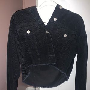 Forever 21 Black cropped jean jacket